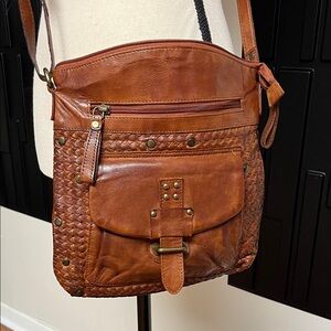 Brown Leather Crossbody Bag